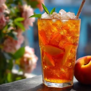 Té frío de durazno 